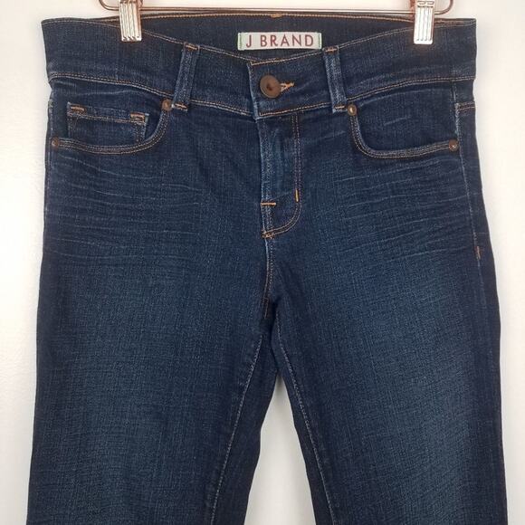 J Brand | Dark Denim Bottom Flare Jeans 27 - Picture 3 of 6